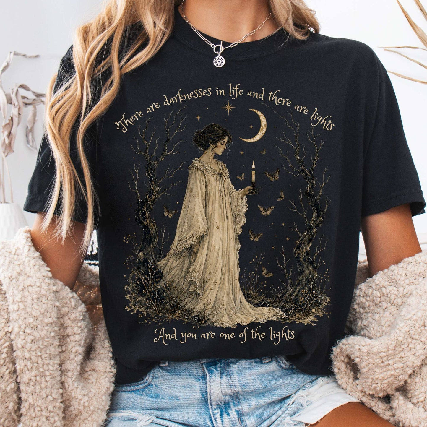 There Are Darknesses and Lights In This Life Dracula Literary T-Shirt