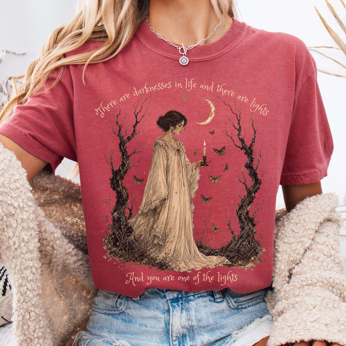There Are Darknesses and Lights In This Life Dracula Literary T-Shirt
