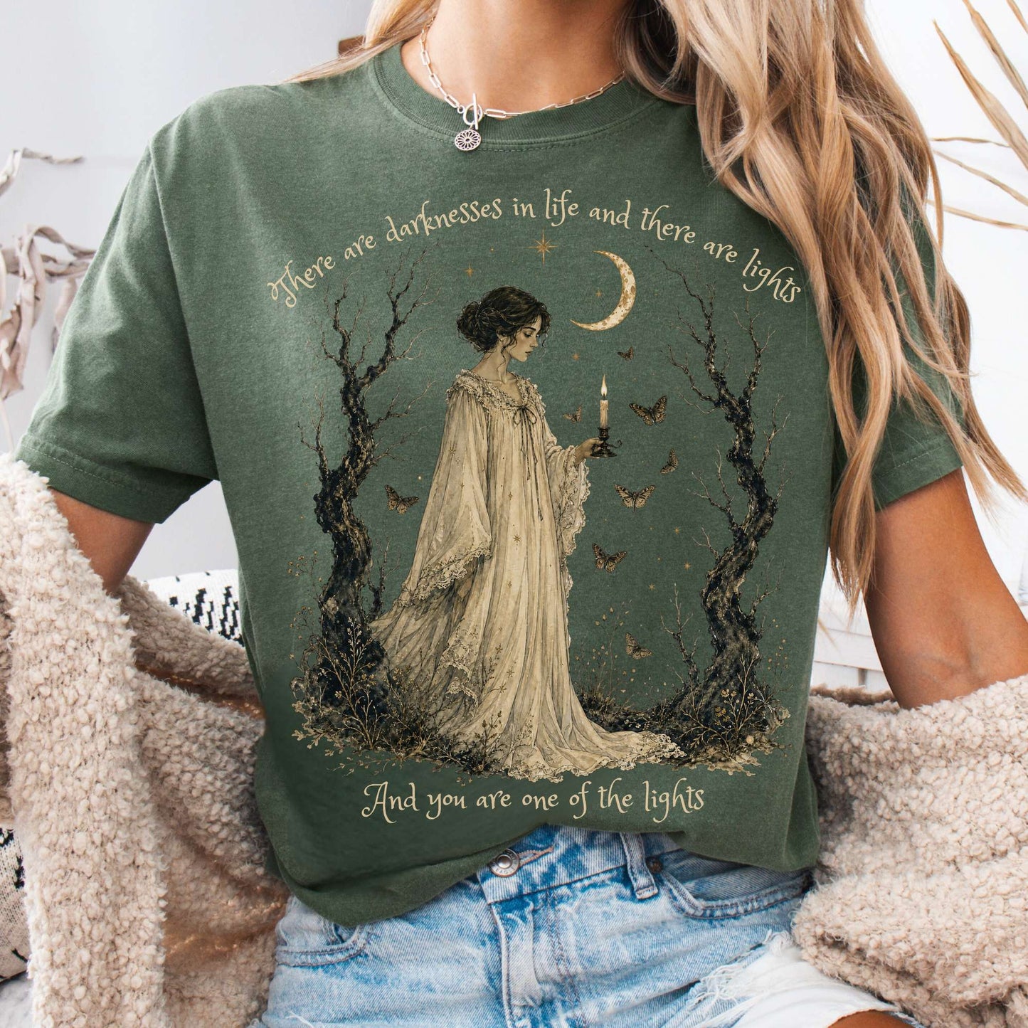 There Are Darknesses and Lights In This Life Dracula Literary T-Shirt