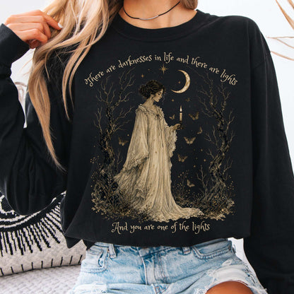 There Are Darknesses and Lights In This Life Dracula Literary Long Sleeve