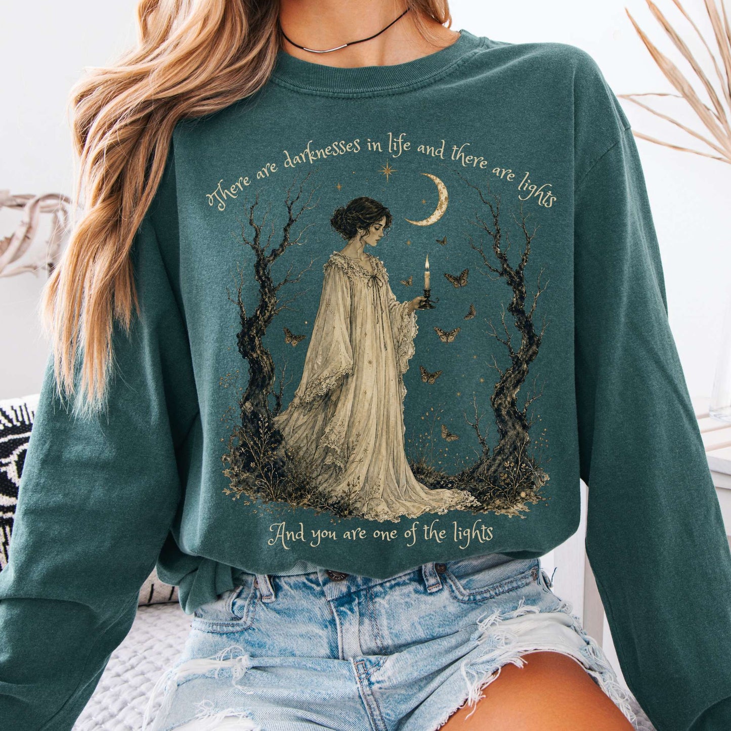 There Are Darknesses and Lights In This Life Dracula Literary Long Sleeve