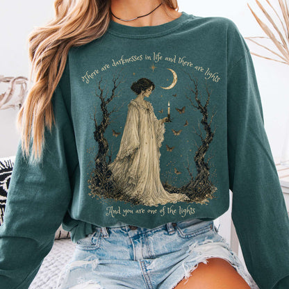 There Are Darknesses and Lights In This Life Dracula Literary Long Sleeve