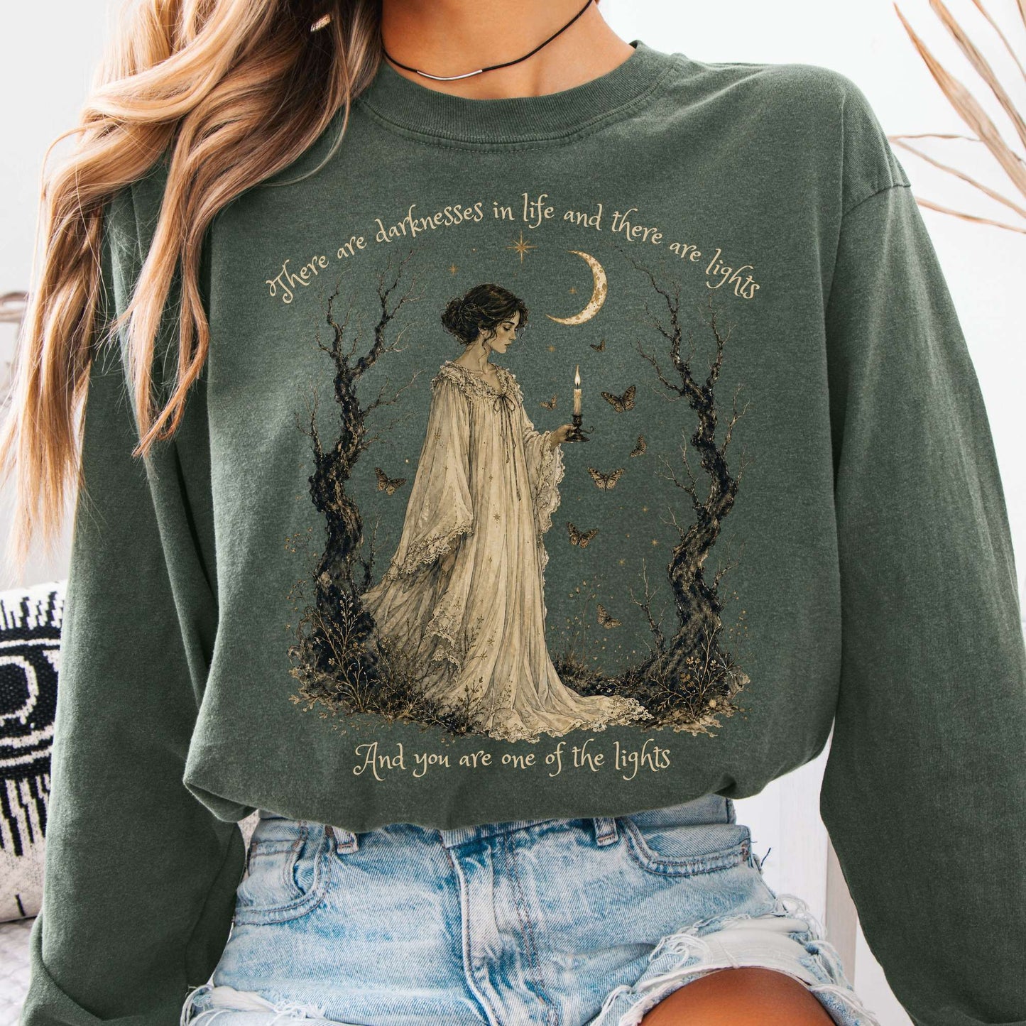 There Are Darknesses and Lights In This Life Dracula Literary Long Sleeve