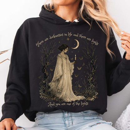 There Are Darknesses and Lights In This Life Dracula Literary Hoodie