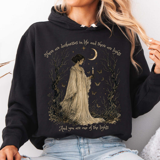 There Are Darknesses and Lights In This Life Dracula Literary Hoodie