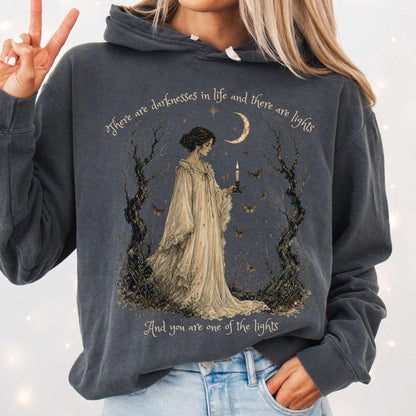 There Are Darknesses and Lights In This Life Dracula Literary Hoodie