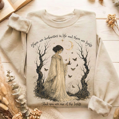 There Are Darknesses and Lights In This Life Dracula Literary Sweatshirt