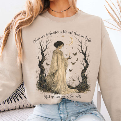There Are Darknesses and Lights In This Life Dracula Literary Sweatshirt