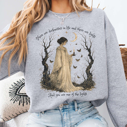 There Are Darknesses and Lights In This Life Dracula Literary Sweatshirt