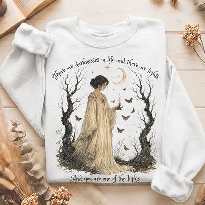 There Are Darknesses and Lights In This Life Dracula Literary Sweatshirt