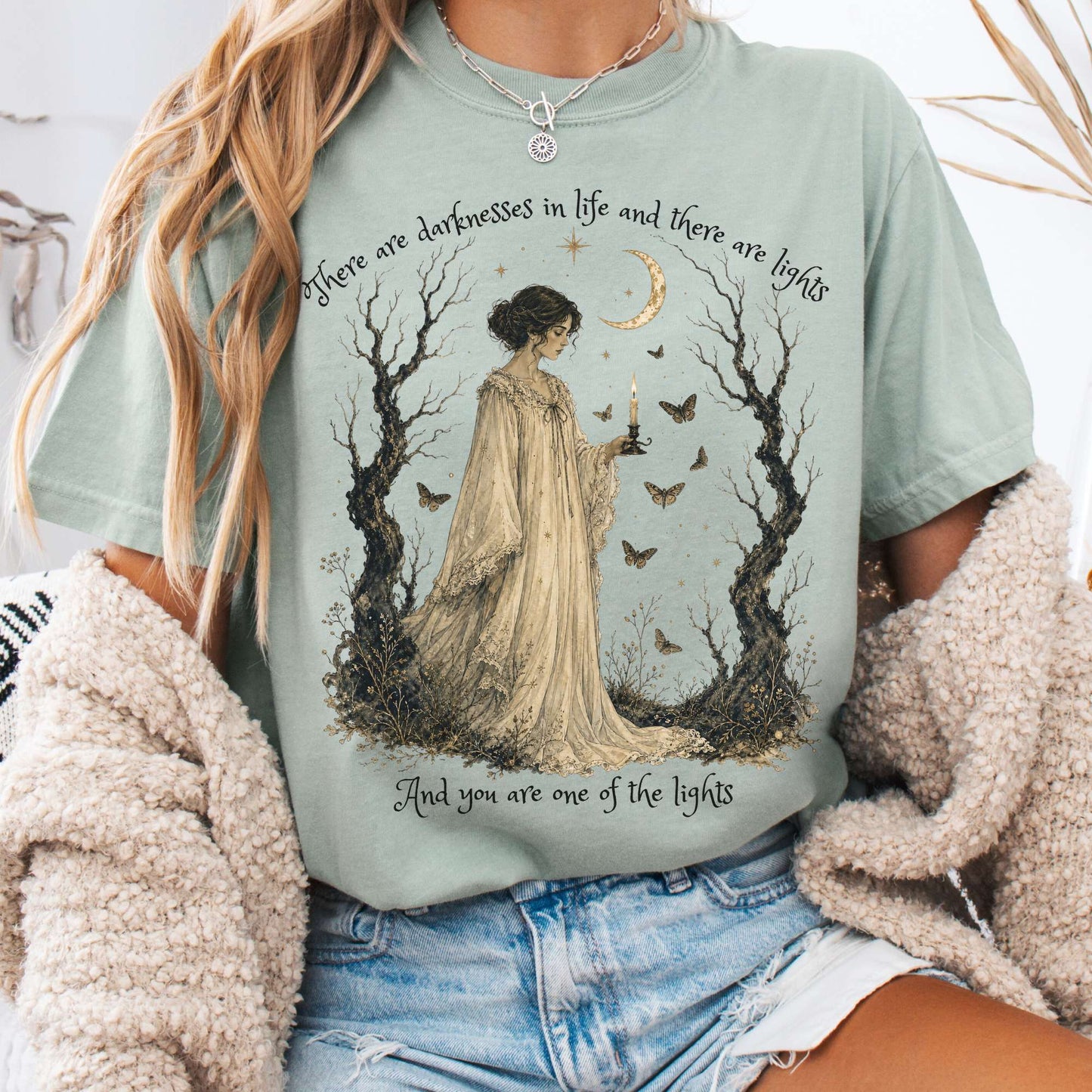 There Are Darknesses and Lights In This Life Dracula Literary T-Shirt