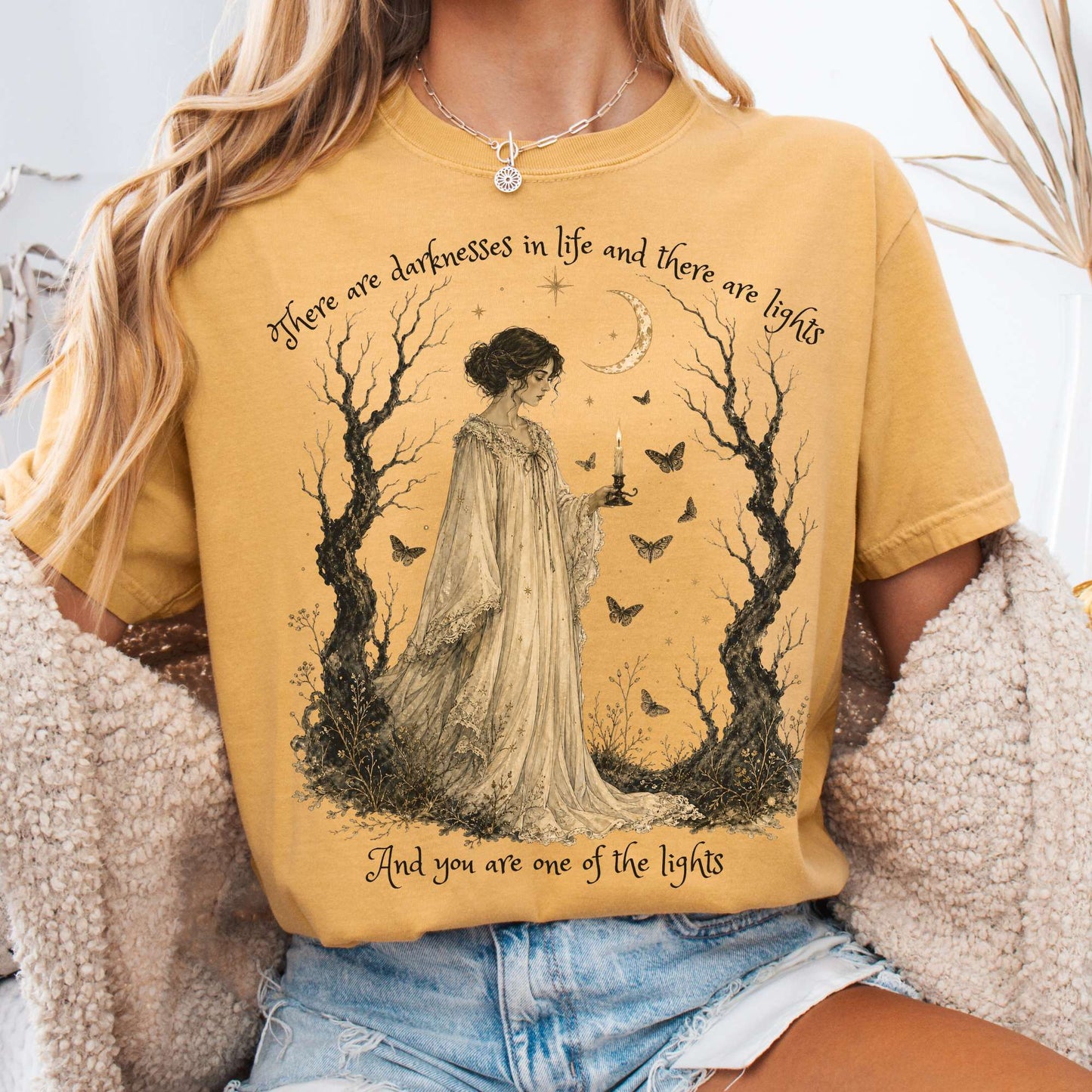 There Are Darknesses and Lights In This Life Dracula Literary T-Shirt