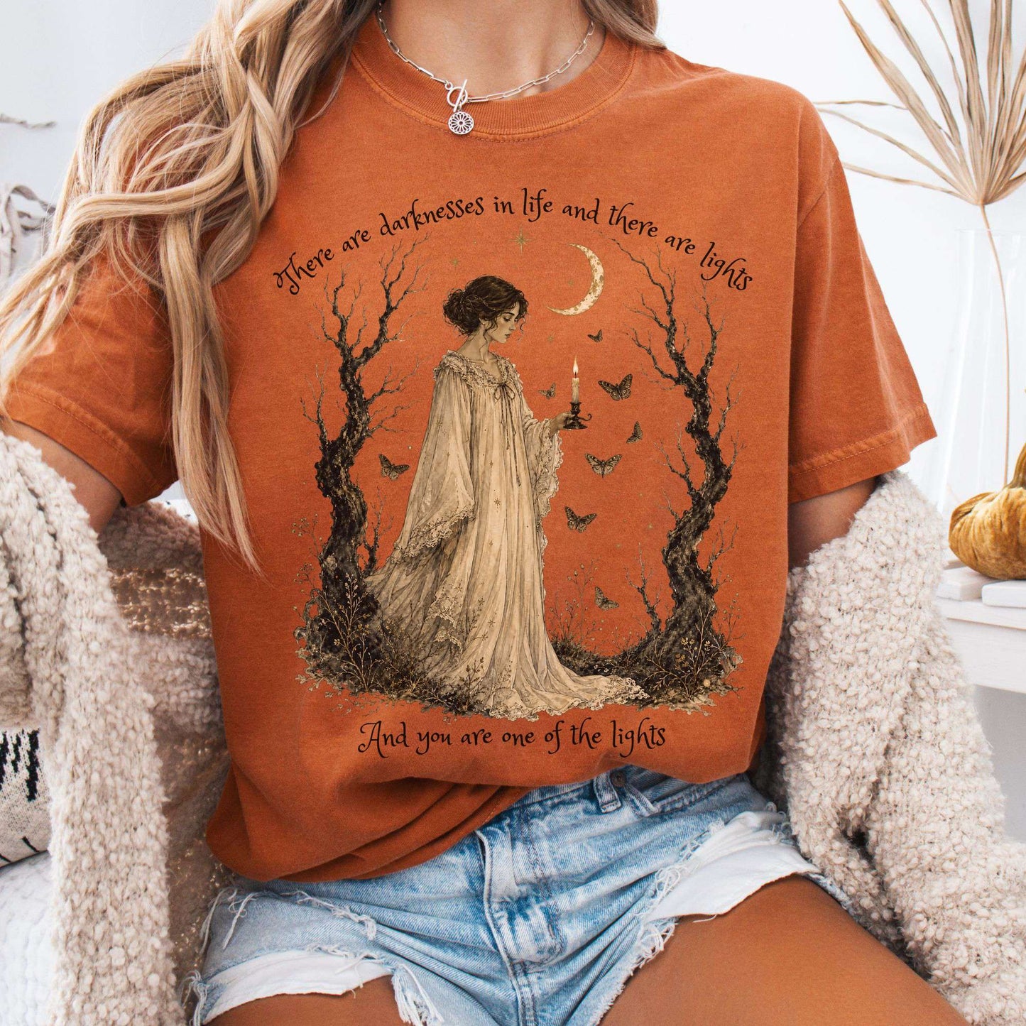 There Are Darknesses and Lights In This Life Dracula Literary T-Shirt