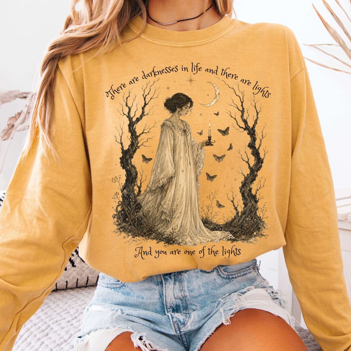 There Are Darknesses and Lights In This Life Dracula Literary Long Sleeve