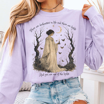 There Are Darknesses and Lights In This Life Dracula Literary Long Sleeve