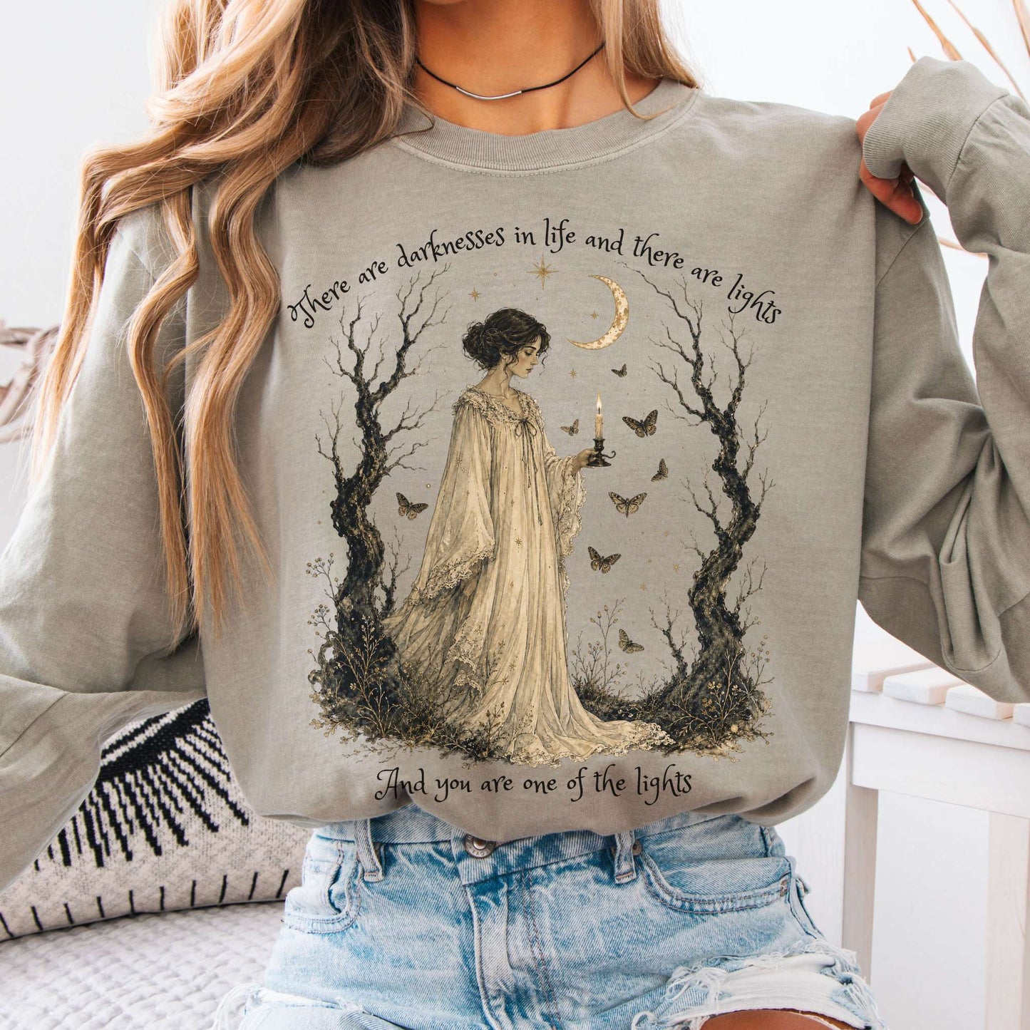 There Are Darknesses and Lights In This Life Dracula Literary Long Sleeve