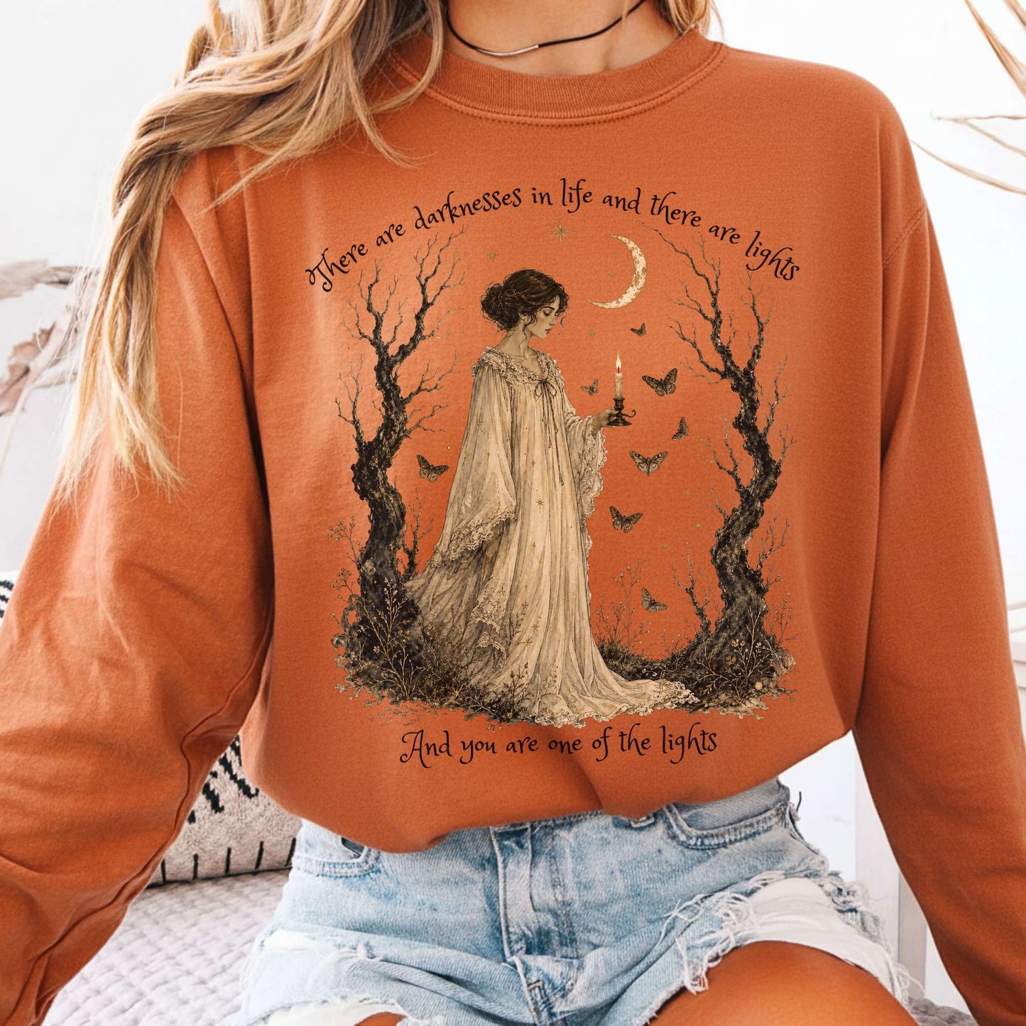 There Are Darknesses and Lights In This Life Dracula Literary Long Sleeve