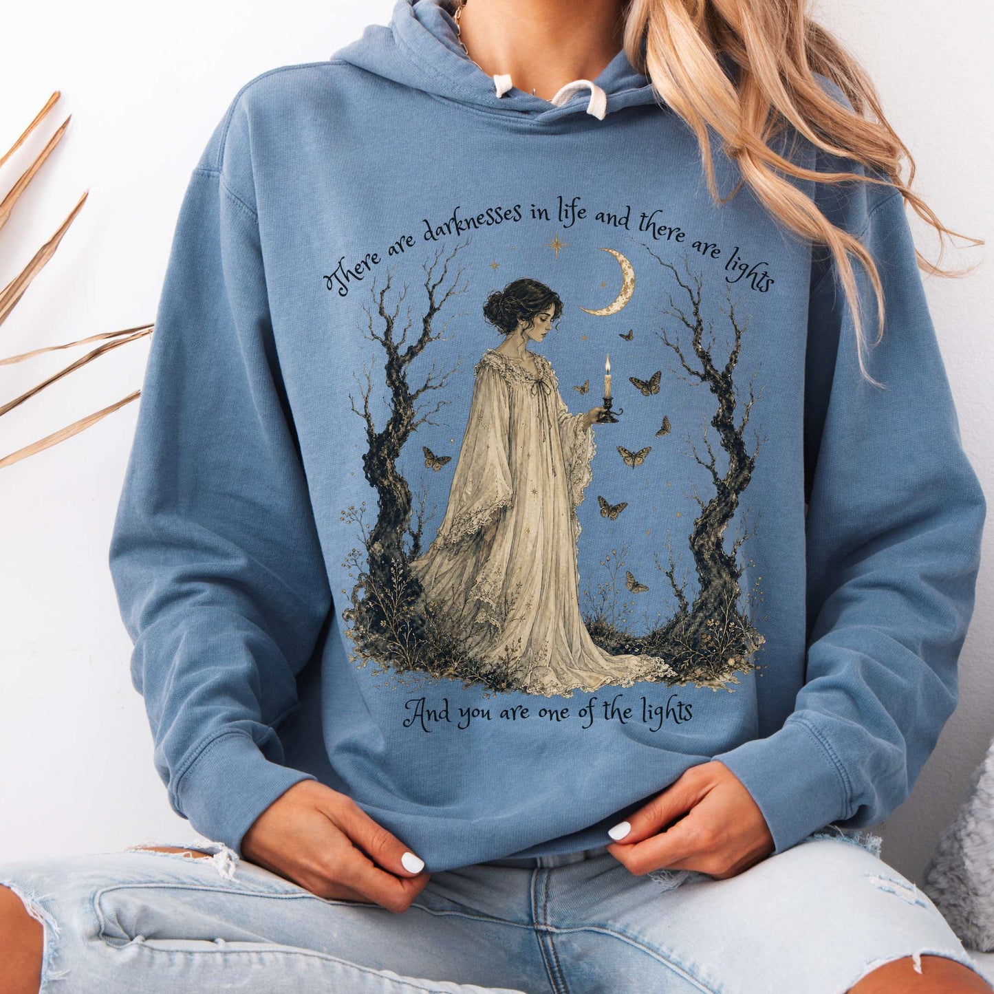There Are Darknesses and Lights In This Life Dracula Literary Hoodie