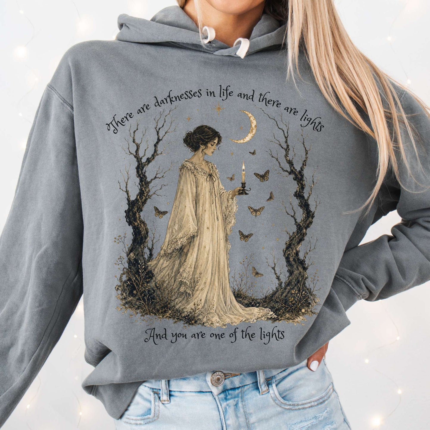 There Are Darknesses and Lights In This Life Dracula Literary Hoodie