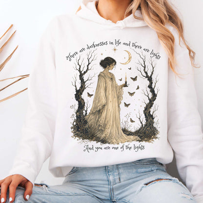There Are Darknesses and Lights In This Life Dracula Literary Hoodie