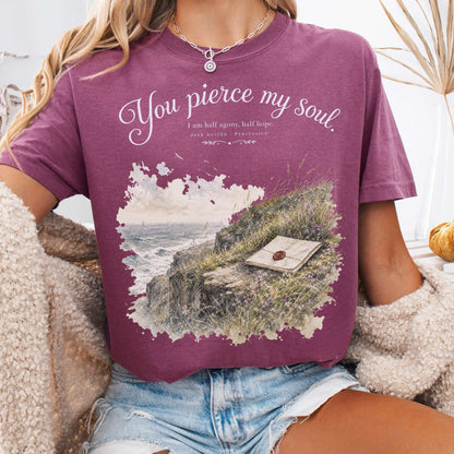 You Pierce My Soul Jane Austen Persuasion Literary T-Shirt