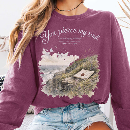 You Pierce My Soul Jane Austen Persuasion Literary Long Sleeve