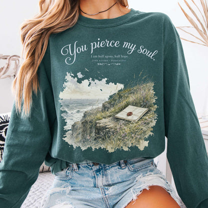 You Pierce My Soul Jane Austen Persuasion Literary Long Sleeve
