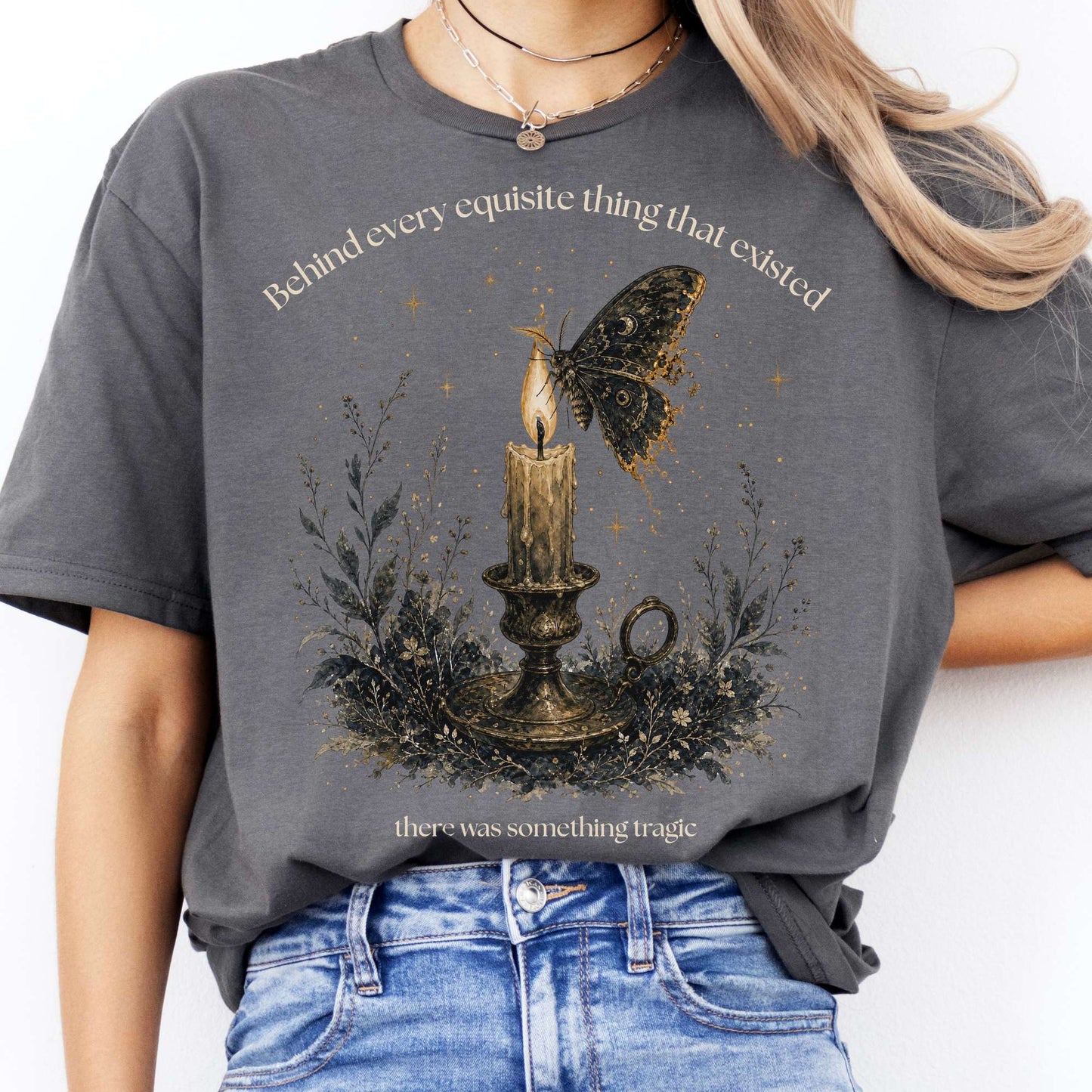 Behind Every Exquisite Thing Dorian Gray Oscar Wilde Literary T-Shirt