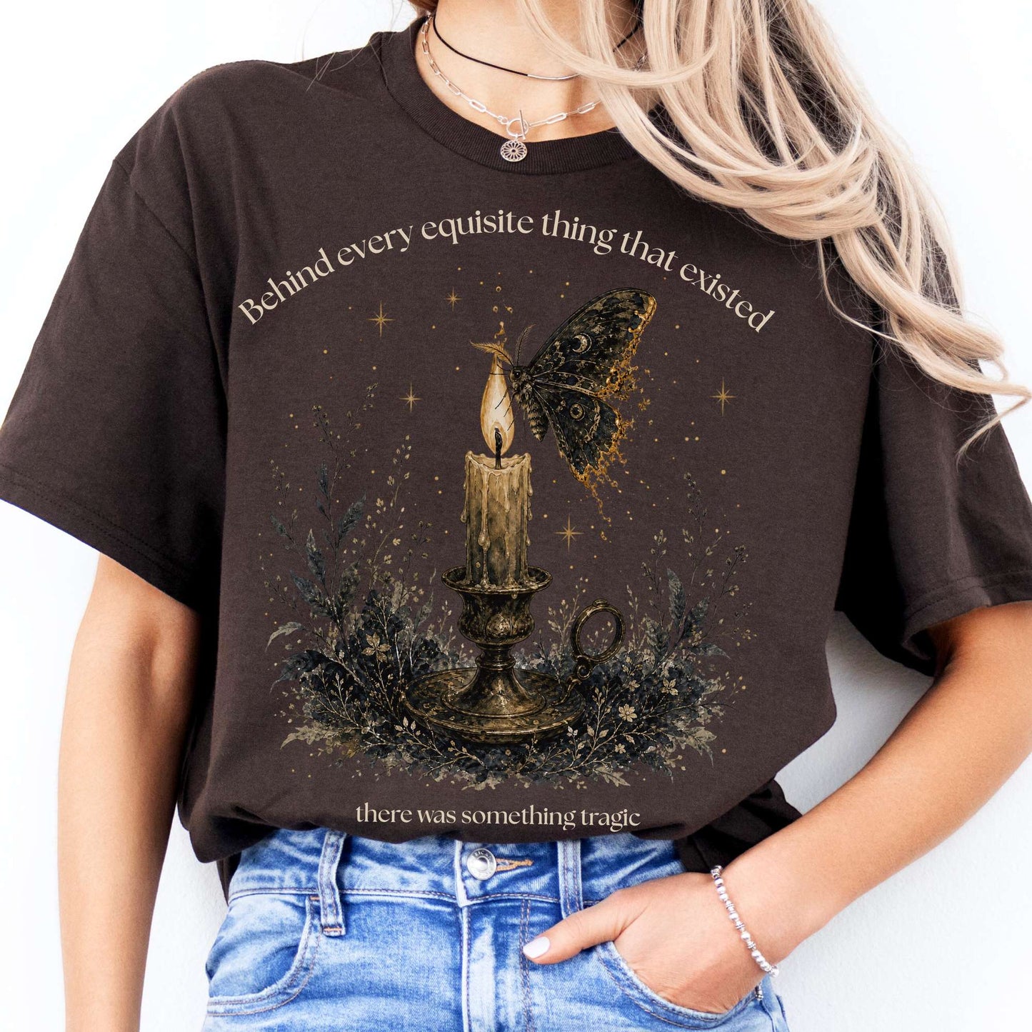 Behind Every Exquisite Thing Dorian Gray Oscar Wilde Literary T-Shirt