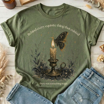Behind Every Exquisite Thing Dorian Gray Oscar Wilde Literary T-Shirt