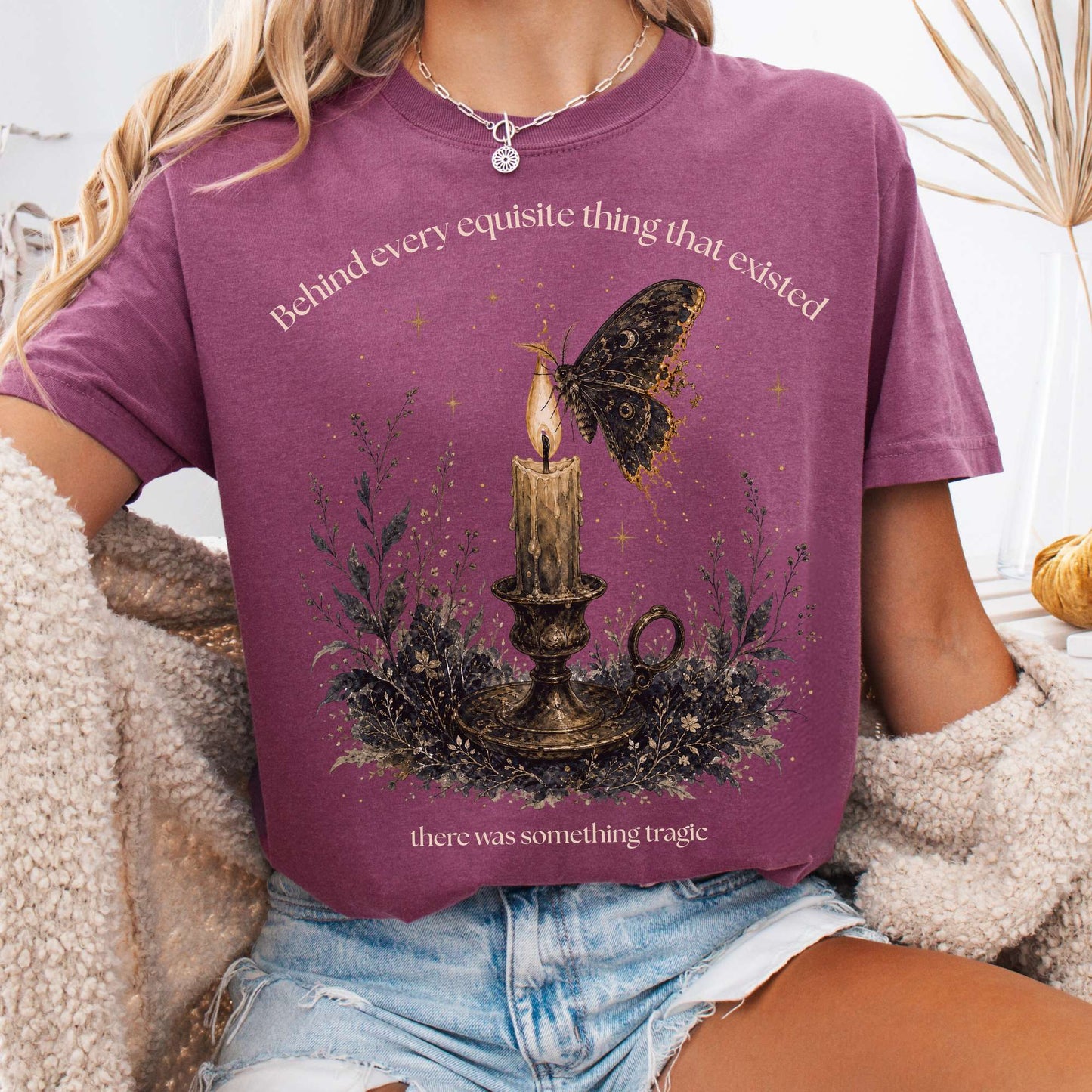 Behind Every Exquisite Thing Dorian Gray Oscar Wilde Literary T-Shirt
