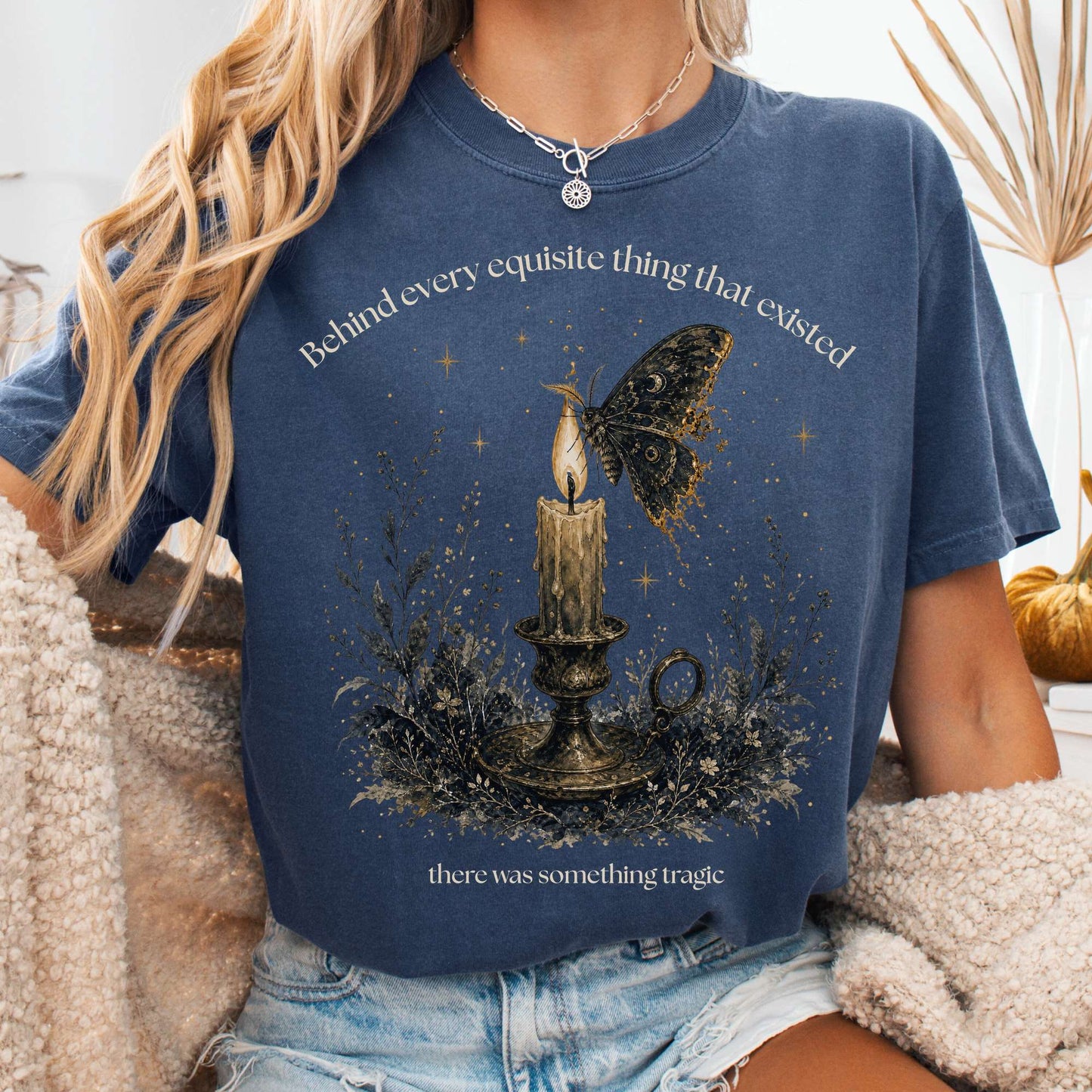 Behind Every Exquisite Thing Dorian Gray Oscar Wilde Literary T-Shirt