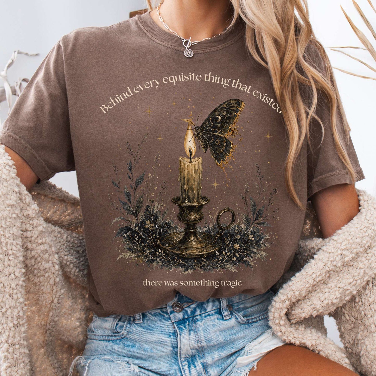 Behind Every Exquisite Thing Dorian Gray Oscar Wilde Literary T-Shirt