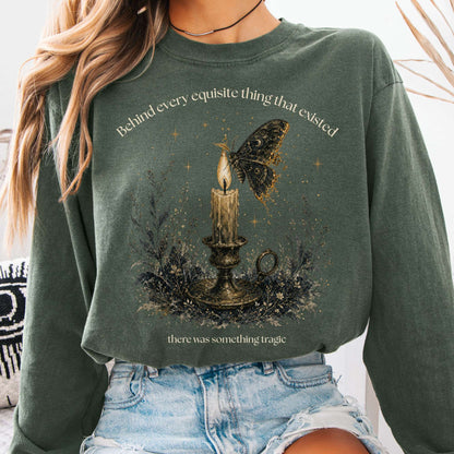 Behind Every Exquisite Thing Dorian Gray Oscar Wilde Literary Long Sleeve