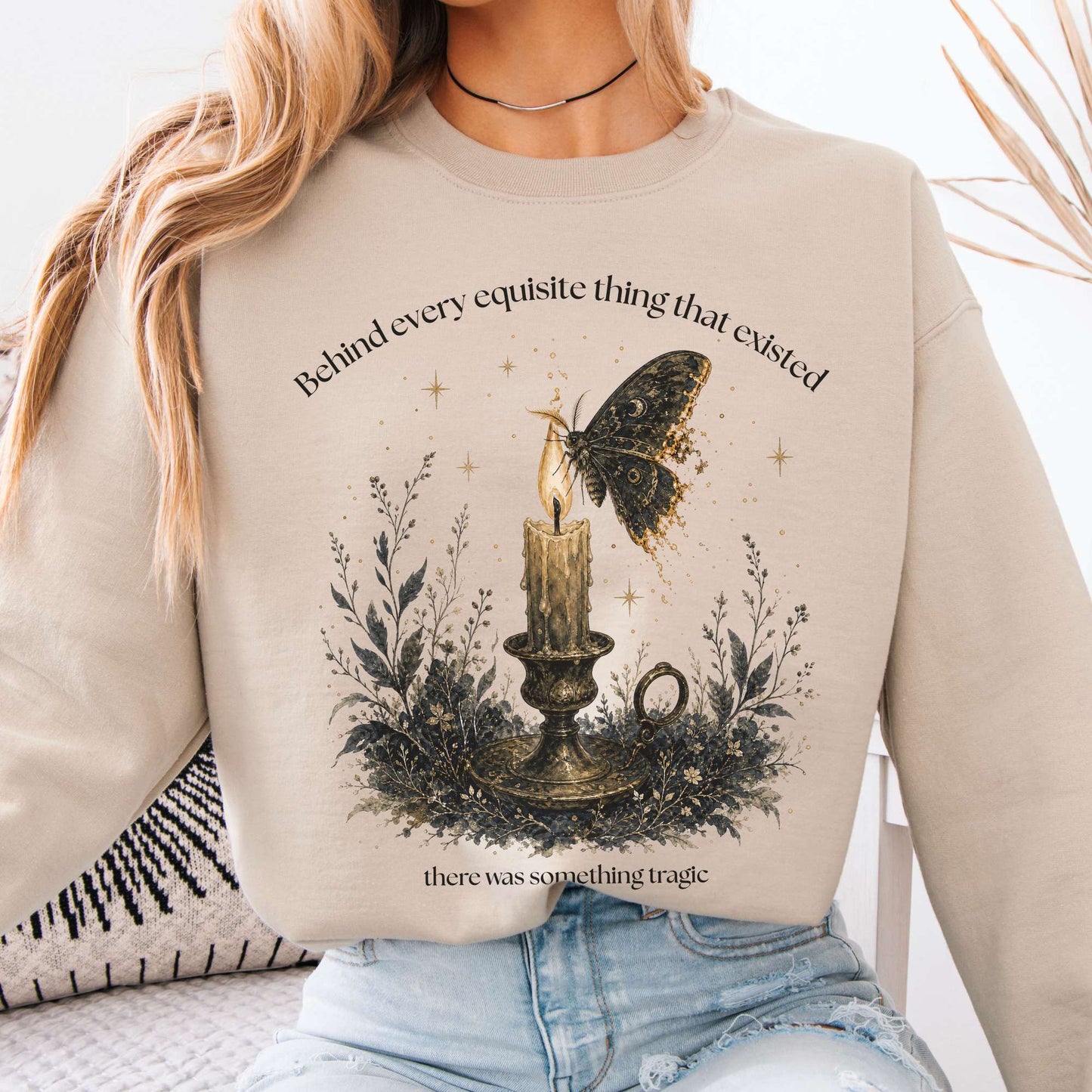 Behind Every Exquisite Thing Dorian Gray Oscar Wilde Literary Sweatshirt