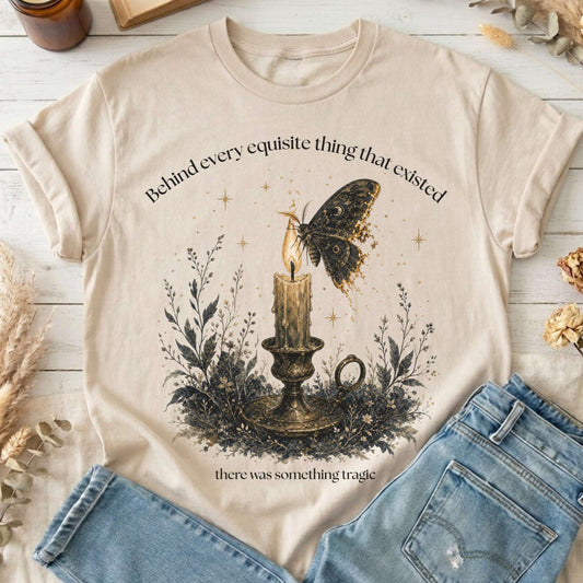 Behind Every Exquisite Thing Dorian Gray Oscar Wilde Literary T-Shirt