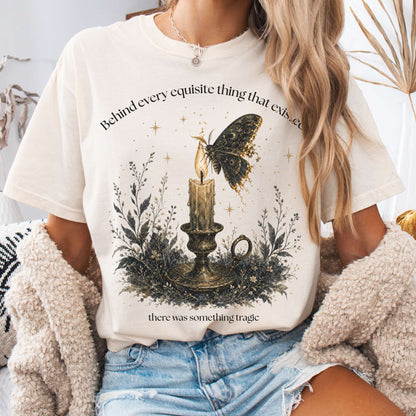 Behind Every Exquisite Thing Dorian Gray Oscar Wilde Literary T-Shirt