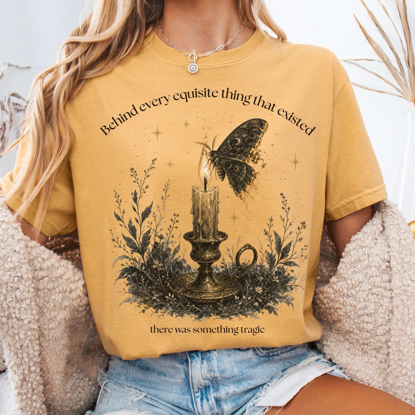 Behind Every Exquisite Thing Dorian Gray Oscar Wilde Literary T-Shirt