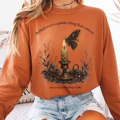 Behind Every Exquisite Thing Dorian Gray Oscar Wilde Literary Long Sleeve