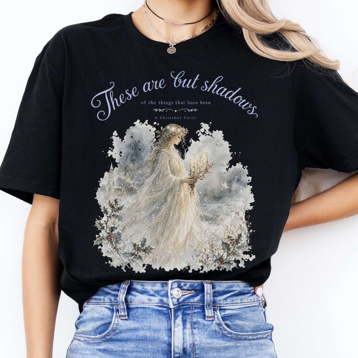 These Are But Shadows A Christmas Carol Charles Dickens Literary T-Shirt