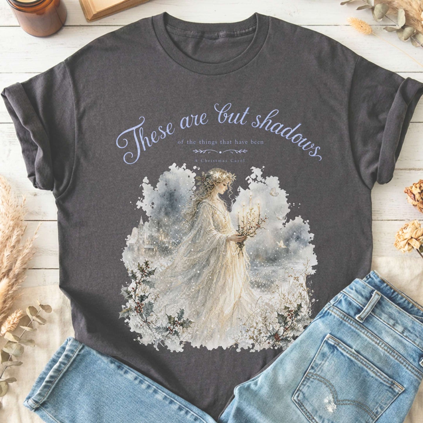 These Are But Shadows A Christmas Carol Charles Dickens Literary T-Shirt
