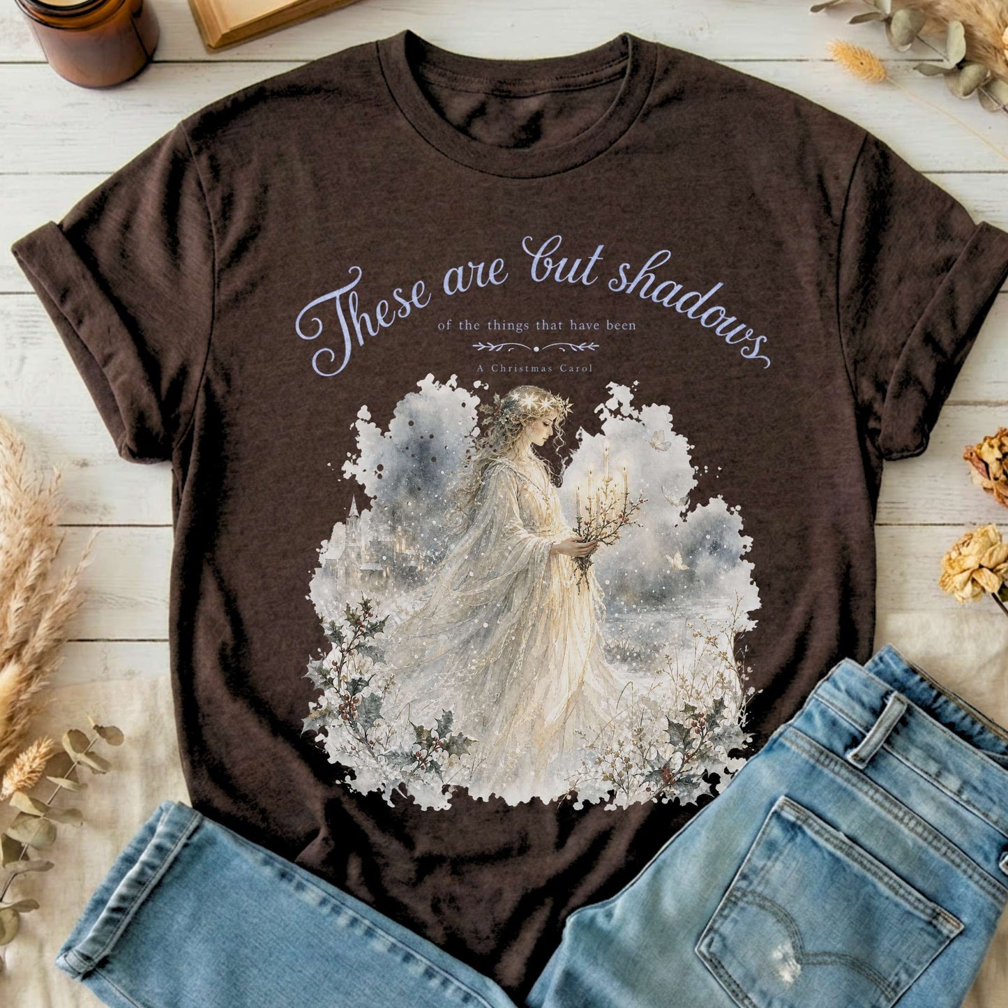 These Are But Shadows A Christmas Carol Charles Dickens Literary T-Shirt