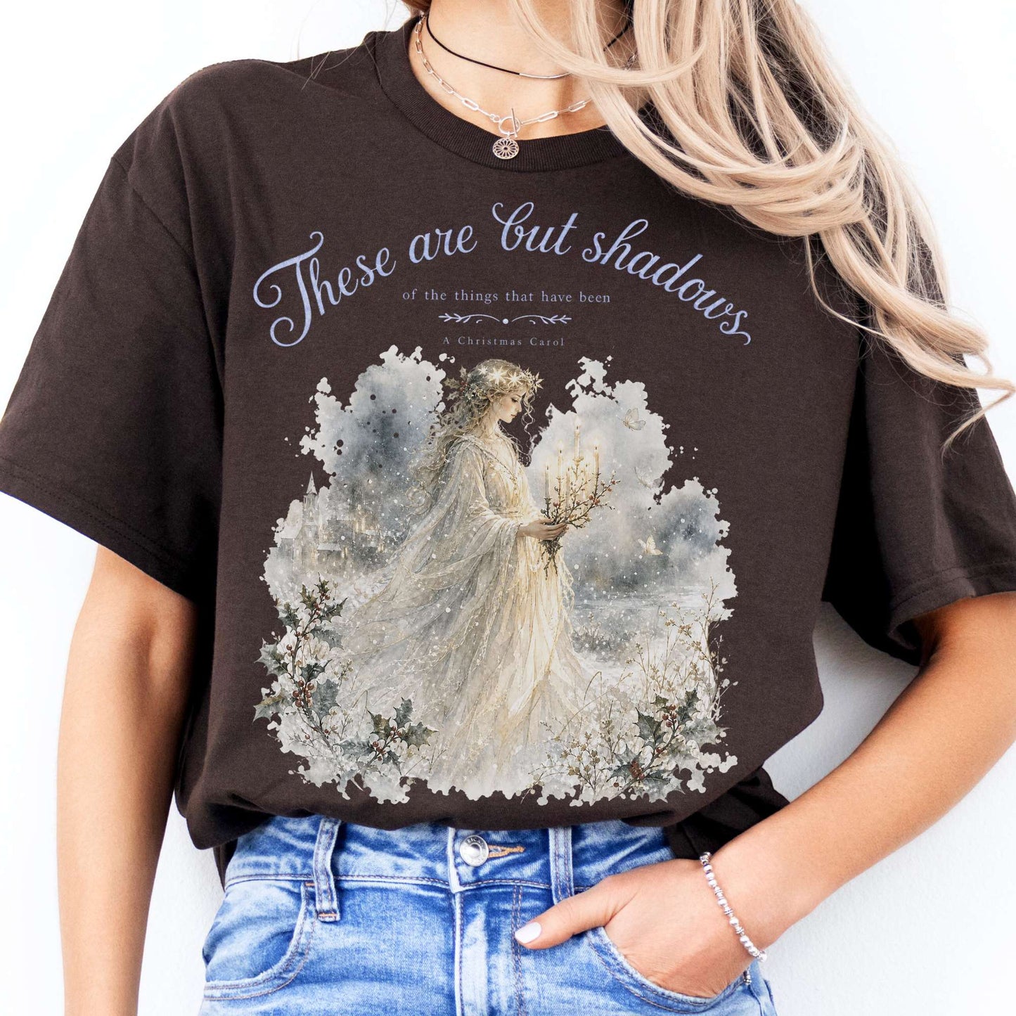 These Are But Shadows A Christmas Carol Charles Dickens Literary T-Shirt