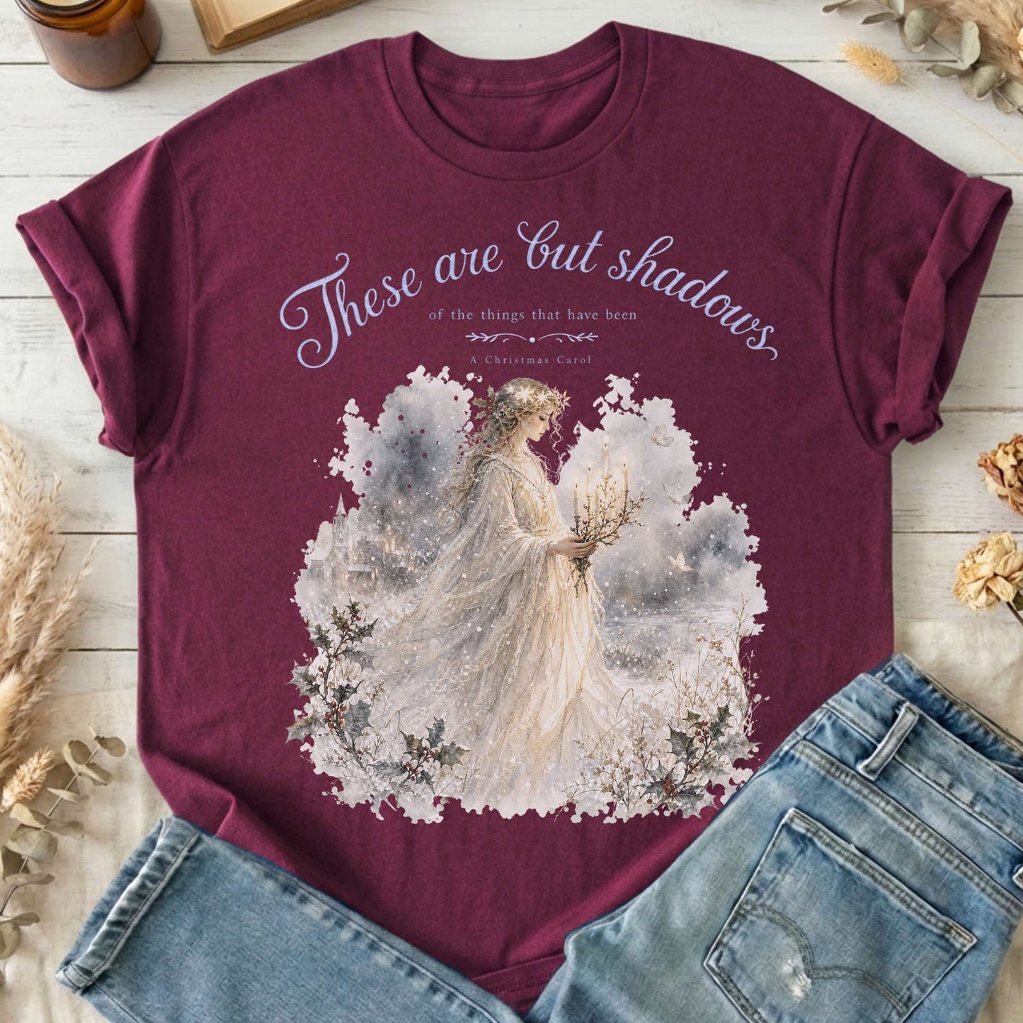 These Are But Shadows A Christmas Carol Charles Dickens Literary T-Shirt