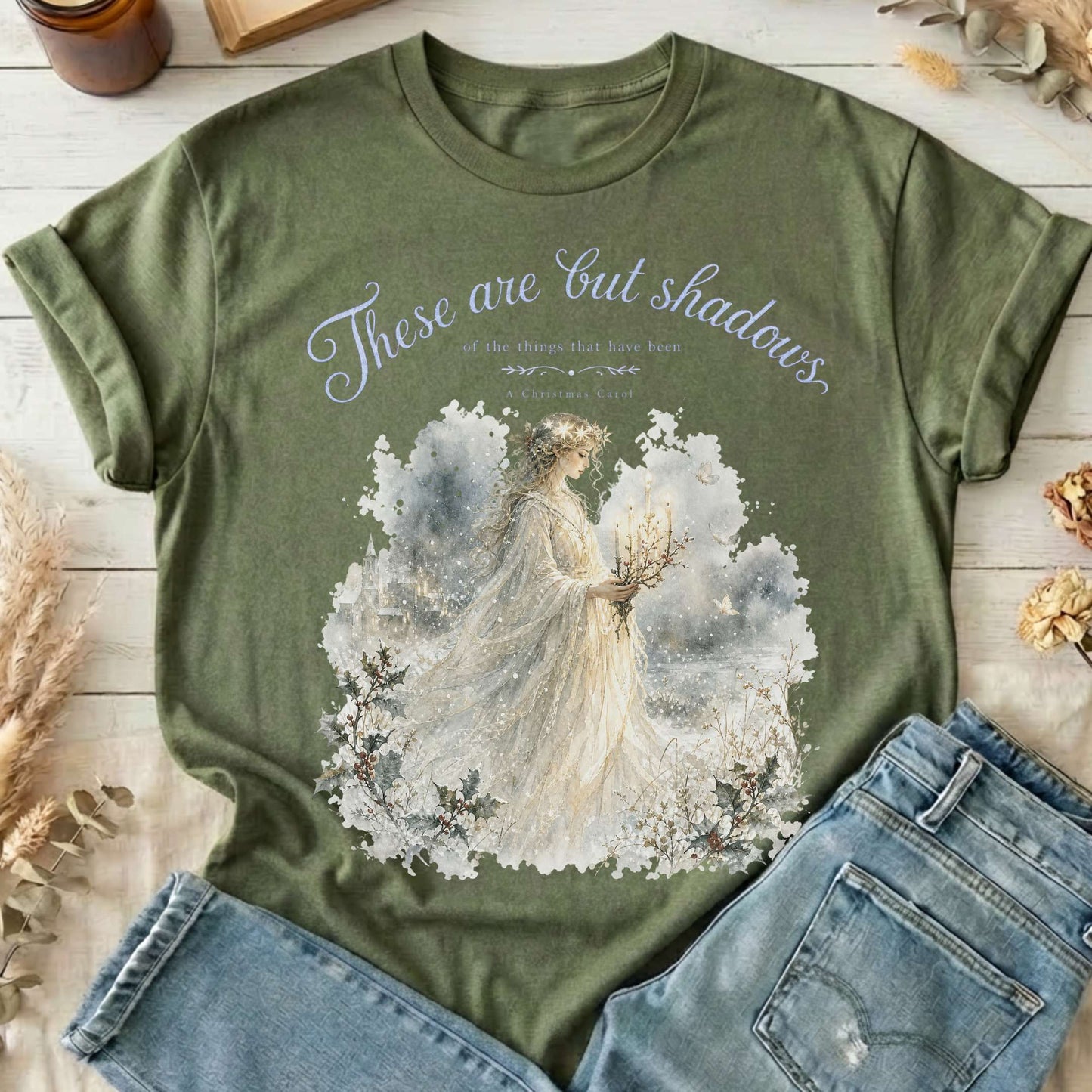 These Are But Shadows A Christmas Carol Charles Dickens Literary T-Shirt