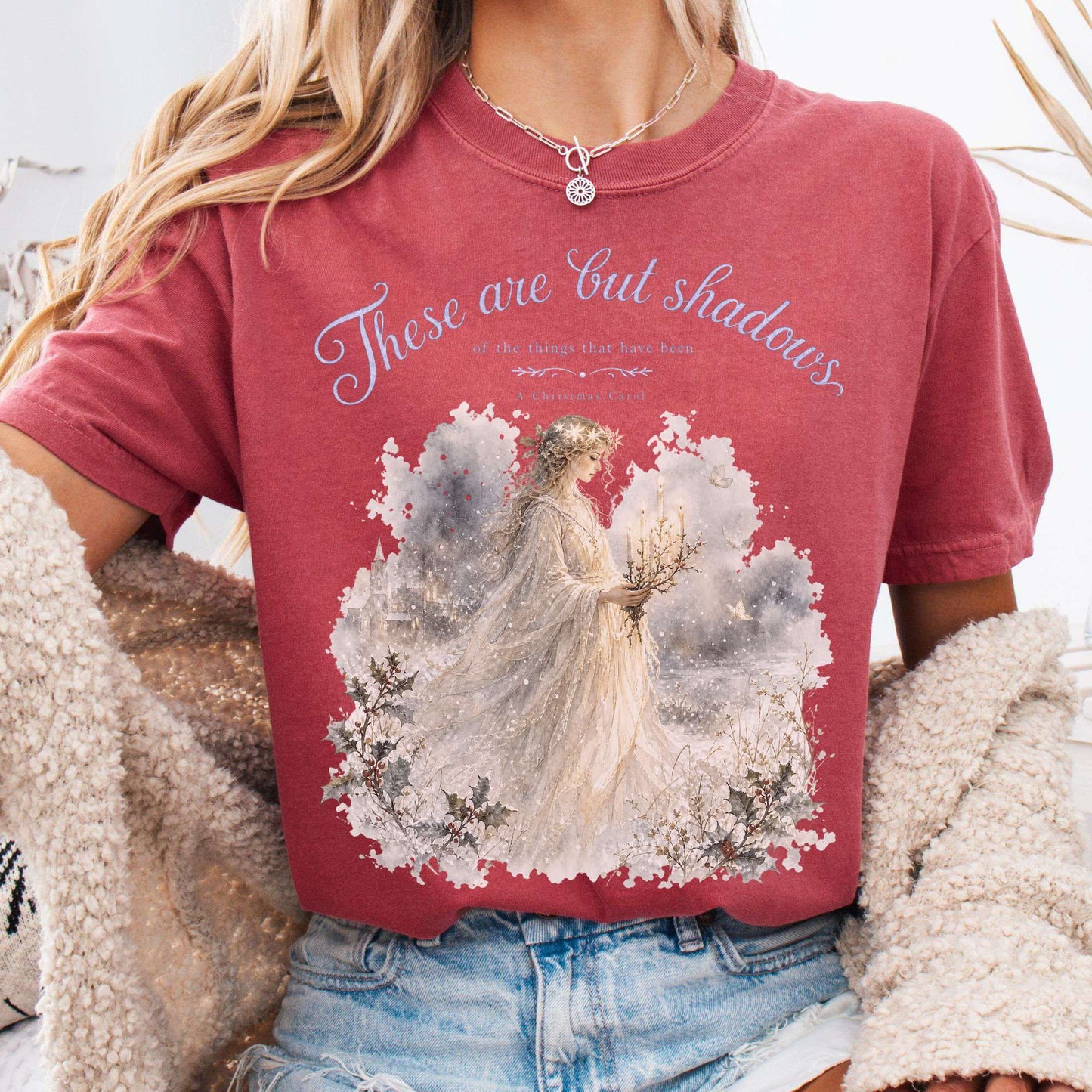These Are But Shadows A Christmas Carol Charles Dickens Literary T-Shirt