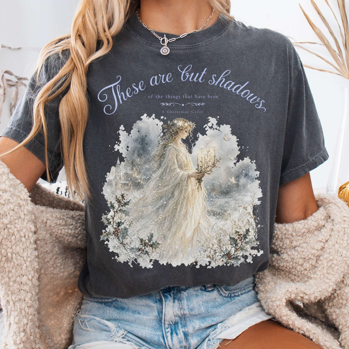 These Are But Shadows A Christmas Carol Charles Dickens Literary T-Shirt