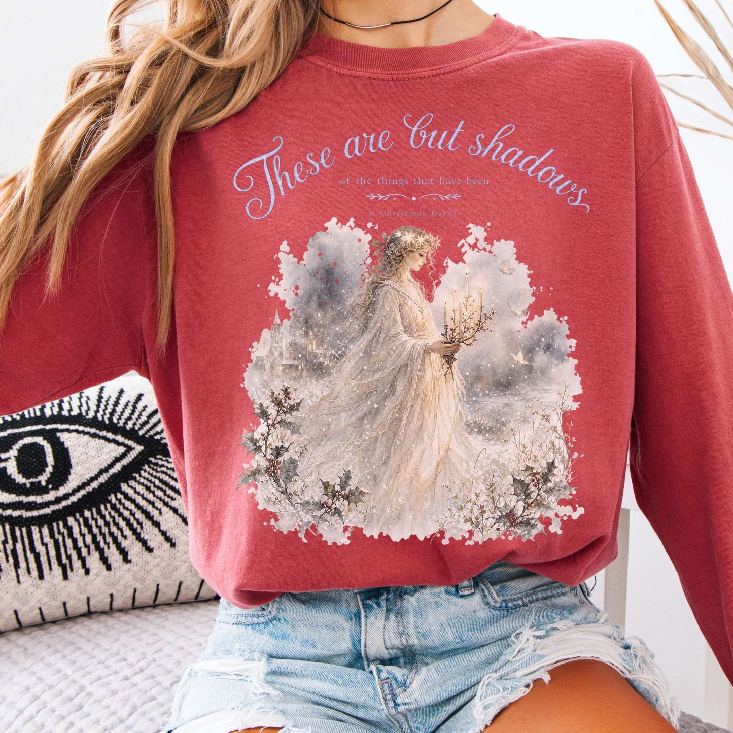These Are But Shadows A Christmas Carol Charles Dickens Literary Long Sleeve