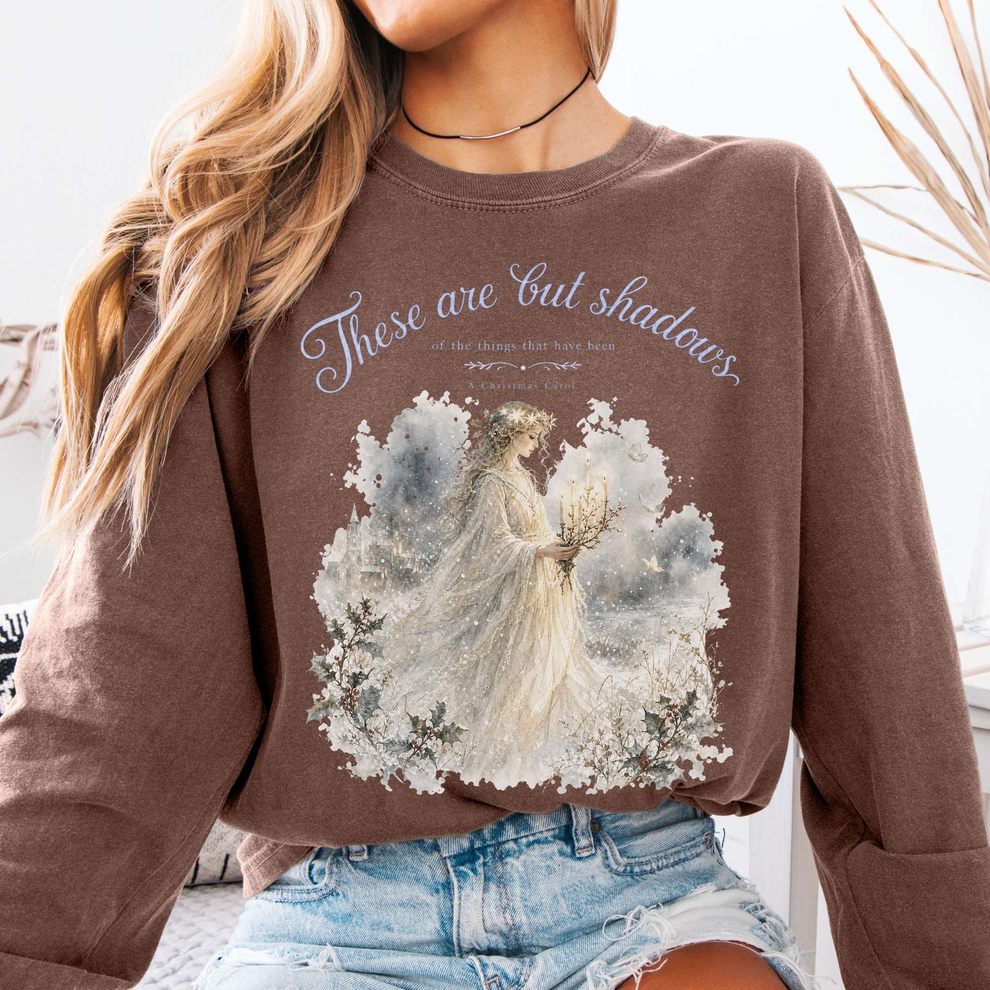 These Are But Shadows A Christmas Carol Charles Dickens Literary Long Sleeve