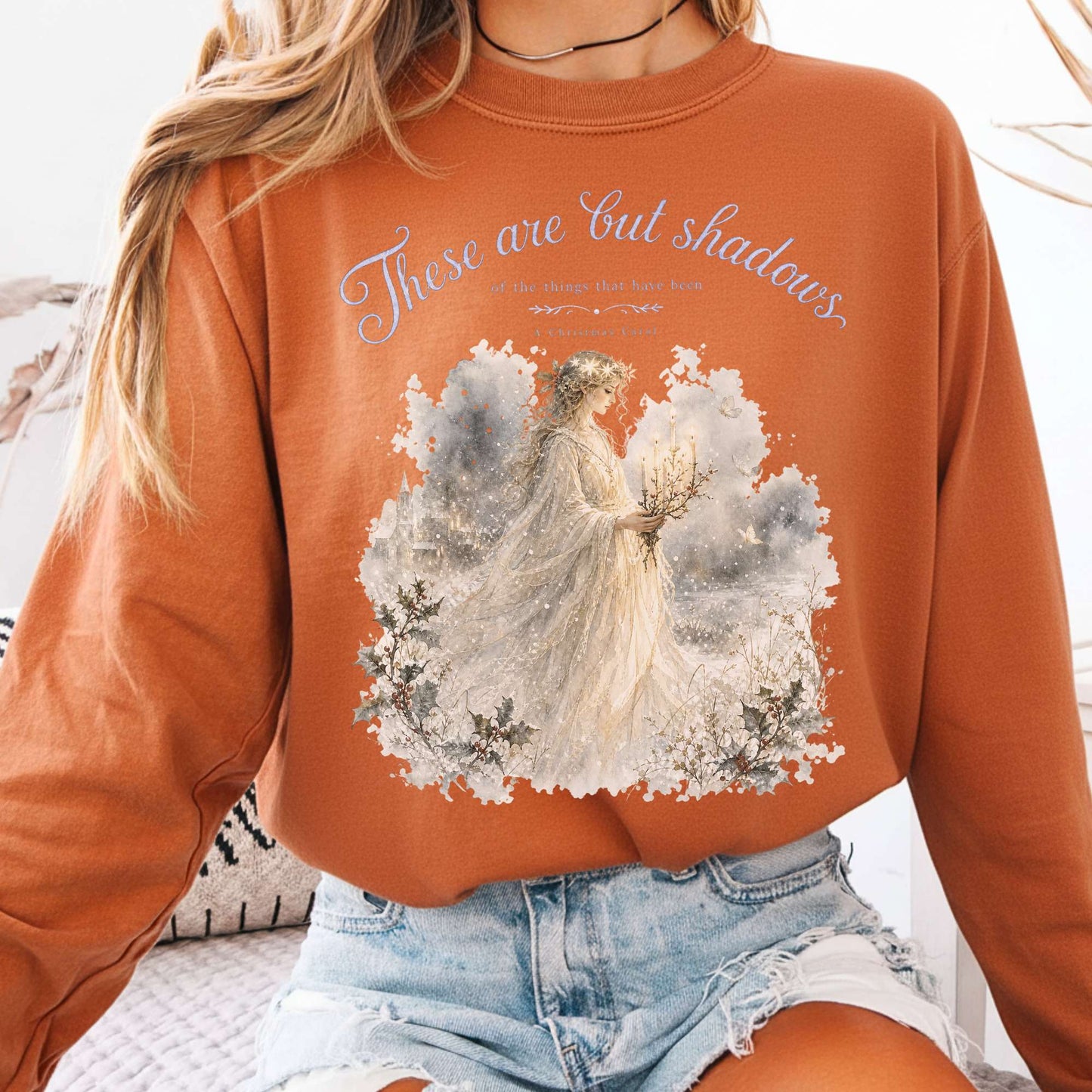 These Are But Shadows A Christmas Carol Charles Dickens Literary Long Sleeve